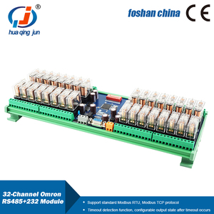 Huaqingjun 32-Channel RS485 232 Communication <strong>Relay</strong> <strong>Module</strong> <strong>Modbus</strong> RTU DC12V/24V <strong>Relay</strong> <strong>Output</strong> <strong>Module</strong> for ETC Induction - Product Image 2