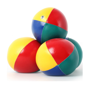 CHL Kids Small <strong>Toy</strong> 5/ 6.3cm OEM logo Printing Custom Assorted Color Sand Plastic Beads Filled Round Shape Hacky Sacks Kick Ball - Product Image 4