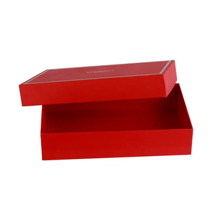 JD kırmızı özel Logo hediye ambalaj için geri dönüşümlü kabartma karton kağıt ambalaj kapaklı kutu - Product Image 5