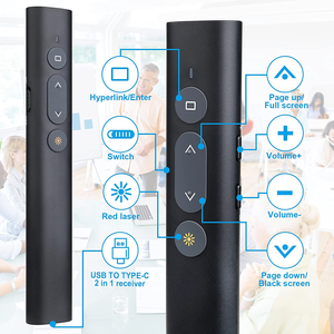 Presentatore Wireless puntatore luce Laser batteria AAA 2.4G con tipo c - Product Image 6