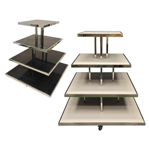 Supermarket Four-Story Metal Revolving Shelf Floor-to-Ceiling <strong>Display</strong> Rack 4-layer square Flow <strong>Table</strong> - Product Image 5
