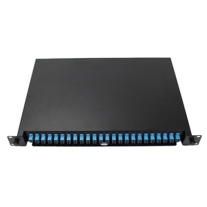 批发1U光纤终端盒，带12/24/48端口SC/UPC/APC光纤接线板，用于4g电信网络 - Product Image 1