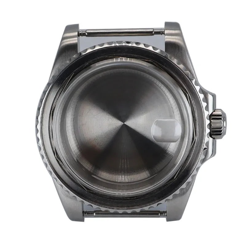 Caixas de relógio masculinas personalizadas 40mm, peças com mostrador de 28,5mm, vidro cristal de safira para Seiko nh34 nh35 nh36/38 Eta 2824 Miyota 8215 movimento