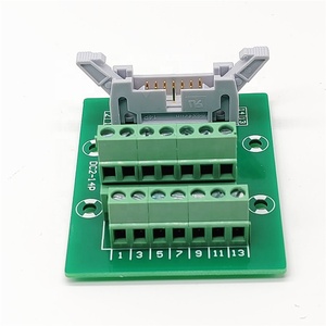 <span class=keywords><strong>IDC</strong></span> 14 Pin IDC14P Masculino <span class=keywords><strong>Terminal</strong></span> <span class=keywords><strong>Block</strong></span> Breakout Board PLC Relé Terminais Adaptador Conector Sem Suporte Para C45 Din Rail