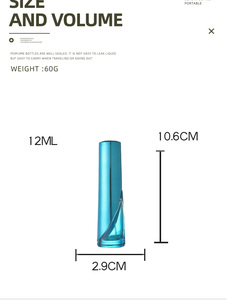Sản Phẩm Mới Chai Thủy Tinh 12Ml Nước Hoa Tùy Chỉnh Chai Nước Hoa Thủy Tinh Không Thể Phá Vỡ Nước Hoa Thủy Tinh Atomizer Chai - Product Image 2
