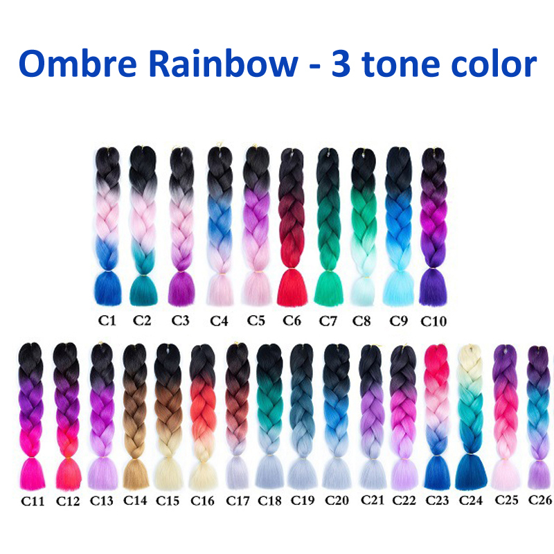 Ombre Rainbow -3 tonos