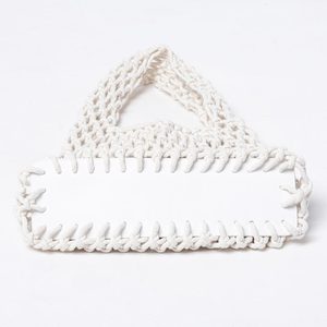 กระเป๋าเชือกฝ้ายคุณภาพสูงกระเป๋าตาข่ายแฟชั่นที่มีด้ามจับหักเหมาะสำหรับผู้หญิง - Product Image 3