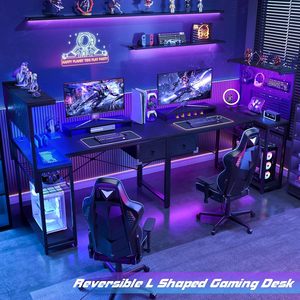 7-in-1 đa chức năng thẩm mỹ sợi carbon chơi game Bàn DIY Pegboard cho văn phòng & nhà chơi game thiết lập - Product Image 2