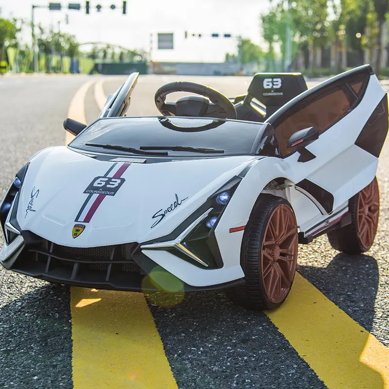 Auto elettrica per bambini 2024 calda/monoposto Lamborghini super sportiva per bambini che cavalcano auto giocattolo