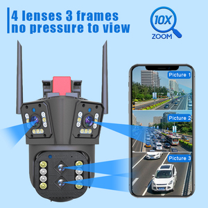 4k <span class=keywords><strong>Wireless</strong></span> CCTV-Kamerasystem mit vier Objektiven 10x optischer Zoom Outdoor Wifi Sicherheits überwachung <span class=keywords><strong>IP</strong></span>-Kamera