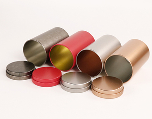 RTS 75*H 135 mm Empty Round Metal <strong>Tin</strong> Box for Tea Packaging Container in Cylinder Shape <strong>Rust</strong> <strong>Resistant</strong> <strong>Tin</strong> <strong>Cans</strong> - Product Image 1