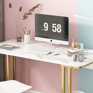 <strong>Simple</strong> <strong>Computer</strong> Desk Nordic Family Dormitory Small <strong>Table</strong> Marble <strong>Table</strong> Top Steel Frame Legs <strong>Computer</strong> Desk - Product Image 4