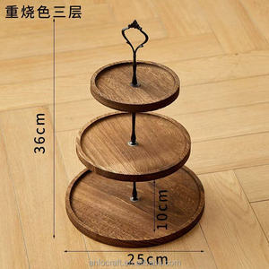 3 Tier gỗ <span class=keywords><strong>cupcake</strong></span> đứng, lớn Acacia bánh hiển thị đứng bằng gỗ tầng món tráng miệng đứng, mộc mạc <span class=keywords><strong>cupcake</strong></span> tháp cho đám cưới - Product Image 6