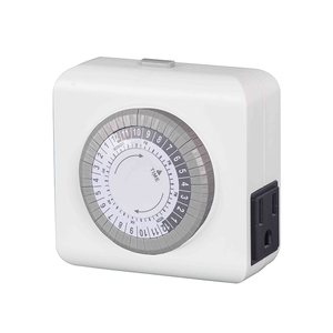 Innen Mechanische Outlet Timer, 24 Stunde Programmierbare Stecker In Licht Timer Schalter für Elektrische Outlets mit 2 Geerdet Outlets