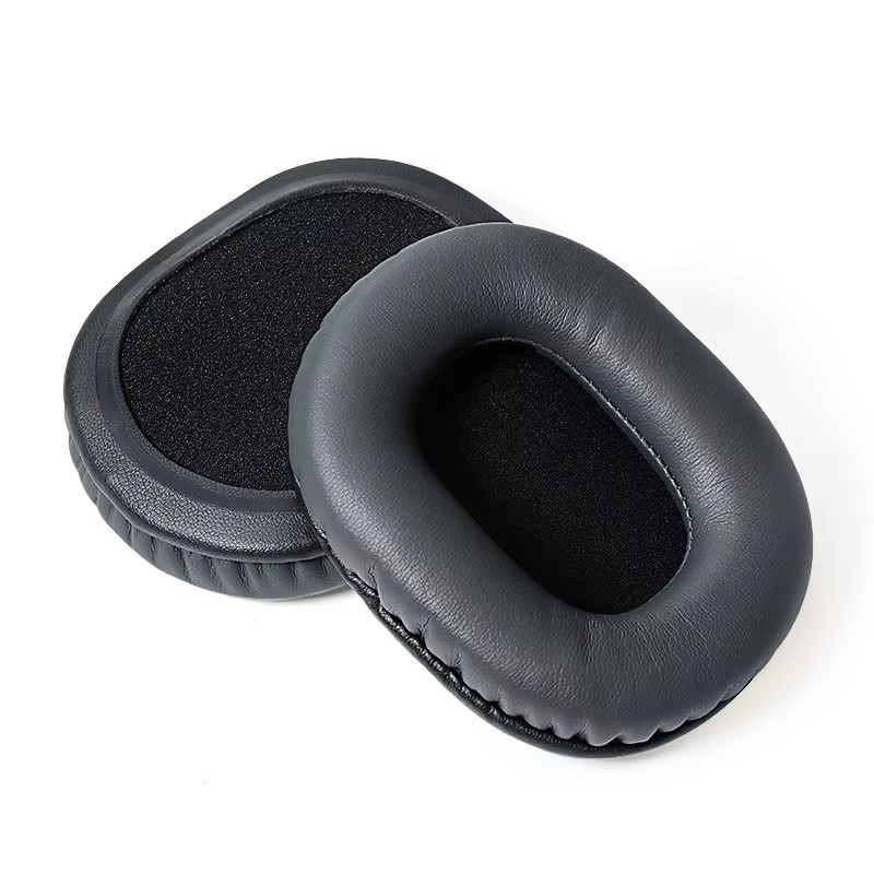 1 pièce Coussinet d'oreille en cuir protéiné - Titane Noir Scrim