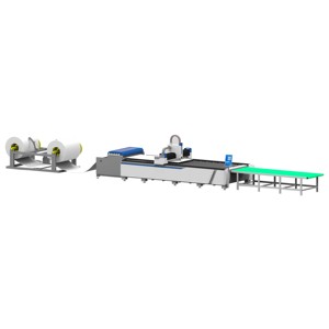 HUAXIA nuova industria del prodotto decoiler macchina in fibra di taglio Laser di carico automatico scarico roil metallo di alta precisione cutter - Product Image 1