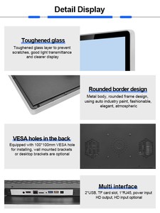 Control remoto personalizado de fábrica para montaje en pared 3G 4G Android 11/12 WiFi pantalla táctil monitor LCD 24 pulgadas - Product Image 5