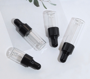 1ml 2ml <strong>3ml</strong> 5ml Small Transparent Skincare Serum Samples <strong>Bottle</strong> Glass <strong>Dropper</strong> <strong>Bottle</strong> with White Rubber <strong>Dropper</strong> - Product Image 4