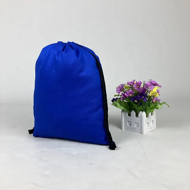 Bolsa de lona personalizada para maquillaje, bolso de algodón, mochila de tela de algodón con cordón