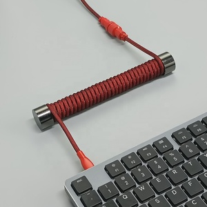 Özel 2 in 1 Aviator kablo-sarmal USB a tipi C hızlı 5A şarj naylon ceket örgü koruyucu bilgisayar mekanik klavyeler için - Product Image 2