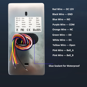 Wifi Tuya Waterdichte Vingerafdruk En Id-Kaart Deurslot Toegangscontrole Systeem Met Slimme Video Deur Telefoon <span class=keywords><strong>Intercom</strong></span> - Product Image 6