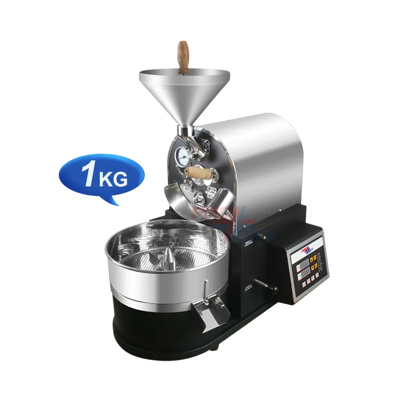 Dubai Yb 1kg Hot Air No Exhaust With Grinder Milling Control System Household Fume Purification Coffee Roasting Machine