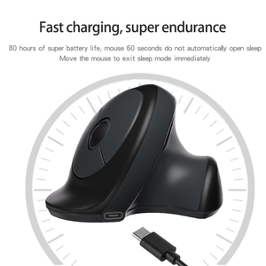 Ricaricabile verticale Mini Mouse Wireless 2.4G USB ricevitore ergonomico Mouse Mouse per ufficio PC uso Tablet - Product Image 2