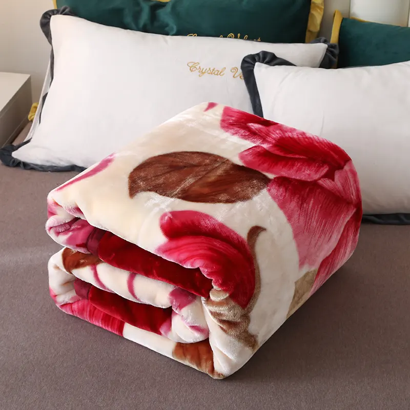 Soft Warm Coral Fleece Blanket For Home 4kg 200*230cm