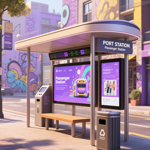 Cosun dừng xe buýt nơi trú ẩn cổng trạm quảng cáo biển báo và hiển thị ngoài trời hộp đèn nhỏ de trạm xe buýt - Product Image 3