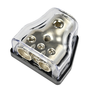 1x 0 Gauge in / 3X <strong>4</strong> Gauge Out Amp Power Distribution Ground <strong>Distributor</strong> Connecting Block 3 Way Power Distribution Block - Product Image 5