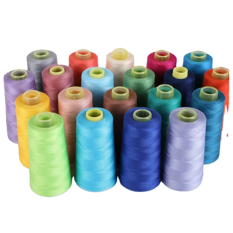Jiali dệt nhà máy tại chỗ bán buôn 20/2 30/2 40/2 50/3 100% polyester sợi 40/2 polyester sợi