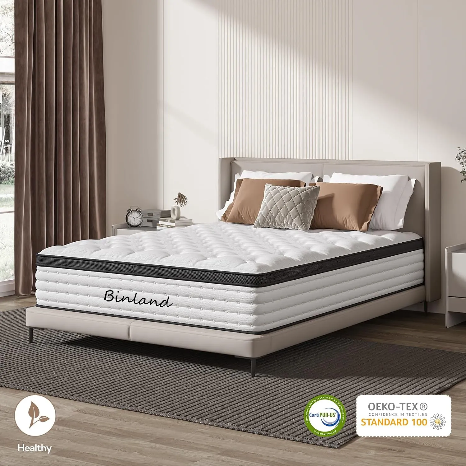 Slaapkamer Meubels Queen King Size Cooling Gel Twin Bed Natuurlijke Latex Memory Foam Lente Coil Pocketvering Matras