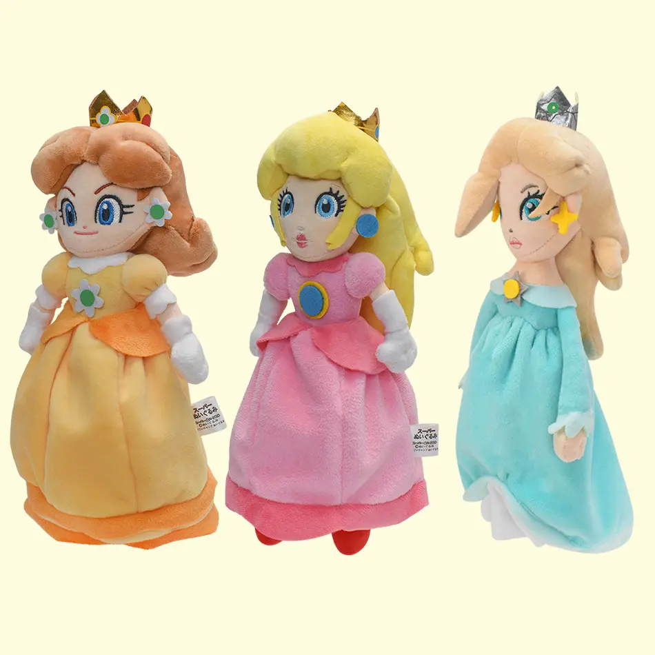 Hete Verkoop Super Mario Bros Pluche Perzik Daisy Prinses Pluche Speelgoed Grijp Pop Met Tags