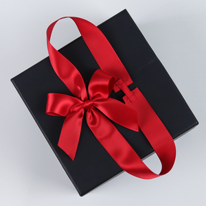 <strong>Custom</strong> Pre Tie <strong>Bow</strong> Red Pre-tied Satin Ribbon <strong>Elastic</strong> <strong>Bow</strong> With Stretch <strong>Loop</strong> for Gift Box Packing or Warping - Product Image 1