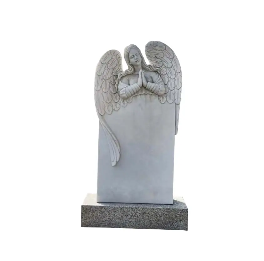 Fabbrica di pietra tombale su misura in granito pietra tombale angelo scultura lapide