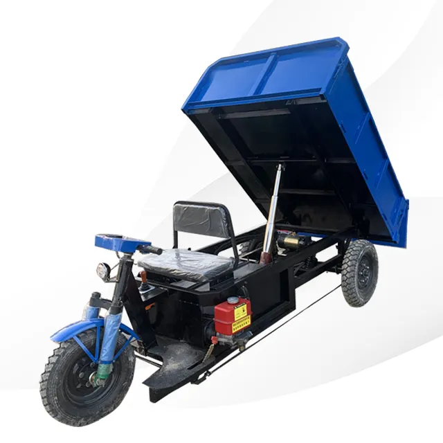 Inşaat dizel damper üç tekerlekli bisiklet mayın için Carsfun ağır tarım dökümü üç tekerlekli bisiklet