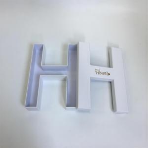 OEM定制高品质数码盒英文字母花朵形状礼品包装纸板涂布纸糖果制成的礼品