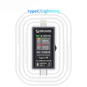 Phone Tail Insertion Detector Mechanic T-824 Digital Display Current Power Check No Disassembly Independent Pin Type-C Lightning - Product Image 1