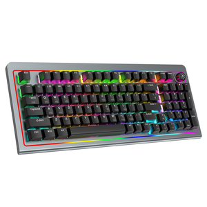 Teclado para juegos de aluminio 2,4 de 96 teclas BT/96% G/con perilla, interruptor verde lineal, Teclado mecánico RGB programable - Product Image 4