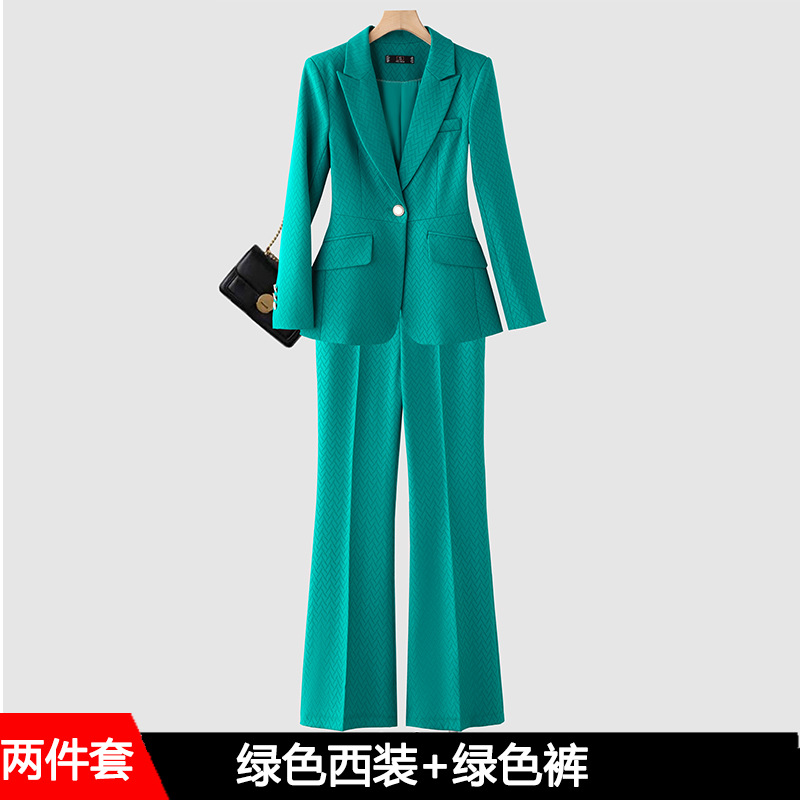Green suit pants