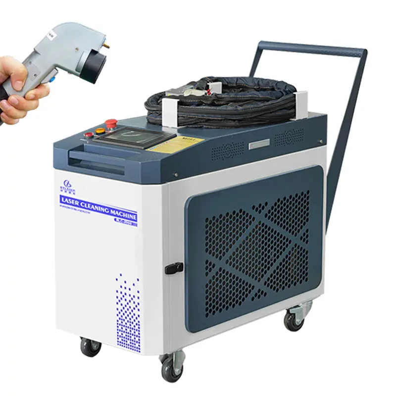 Mesin pembersih laser serat laser genggam, mesin pembersih genggam 3 in 1 max 1000w 1500w 2000w 3000w untuk permukaan logam, penghilang karat, minyak cat