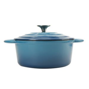 Bộ nồi gang tráng men nhiều màu, nồi hầm tròn sâu có nắp đậy bằng kim loại, bộ nồi kiểu Hà Lan - Product Image 5