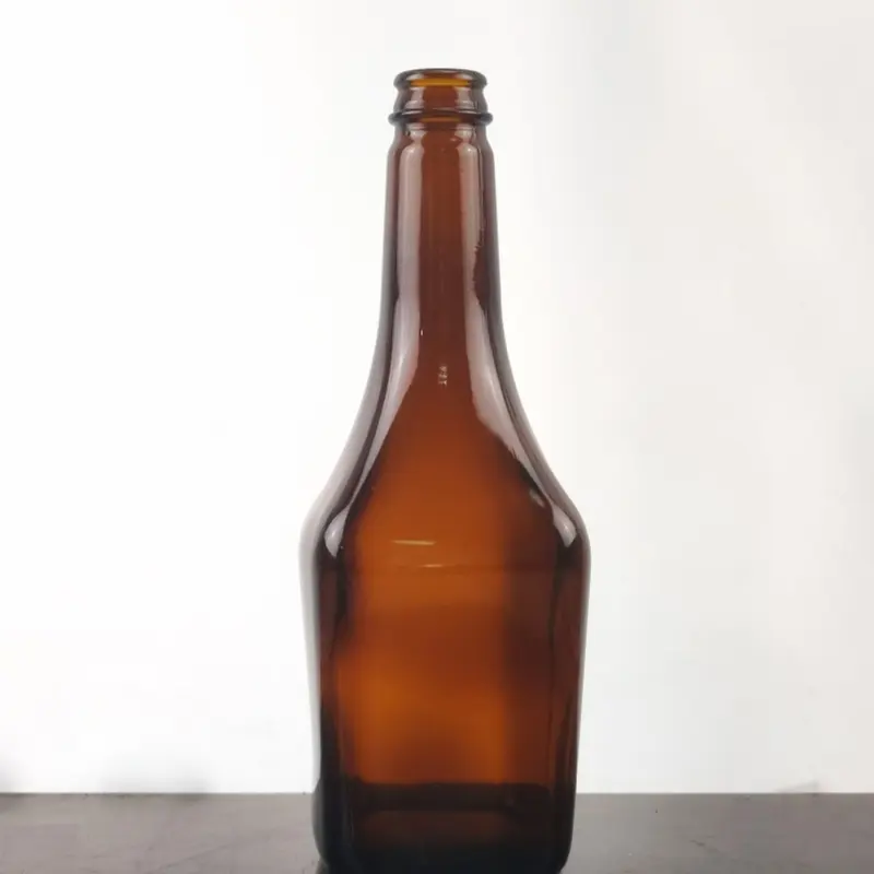 770ml di salsa di soia bottiglia di vetro collo lungo bottiglia quadrata di vetro ambra bottiglie di vetro bevanda vendita calda dal produttore della Cina