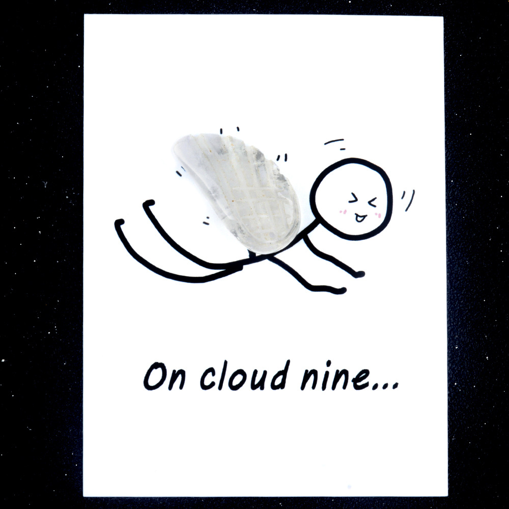White crystal card
