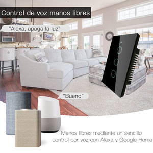 Interruttore inteligente de pared activado por wifi con controllo RF433, non solo hilo conduttore sin cavi neutros,1 2 o 3 botones - Product Image 2
