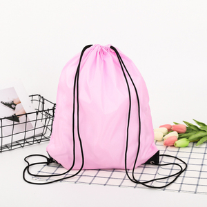 Profesional 210D Nylon Poliéster Draw String Sack Pack con Logo Designer Bolsas con cordón impermeables Mochila de cuerda personalizada - Product Image 5