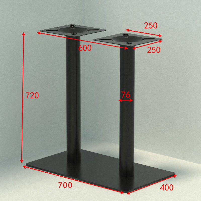 Placa de acero negra-700*400mm