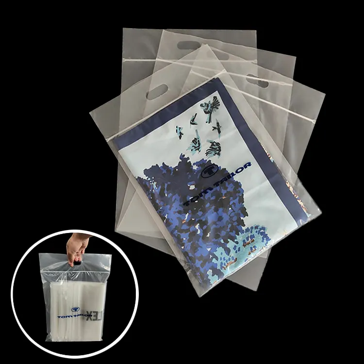 Pabrik Kustom dapat digunakan kembali garmen portabel transparan tas ziplock. Pakaian/celana/baju renang kemasan plastik tas dengan logo Anda