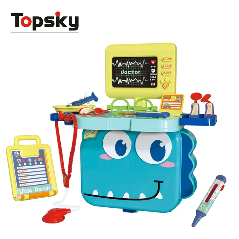 Funny Play House Medical Carry Case Kit finta gioca dinosauro zaino Doctor Game Kids Medical Tool giocattoli educativi