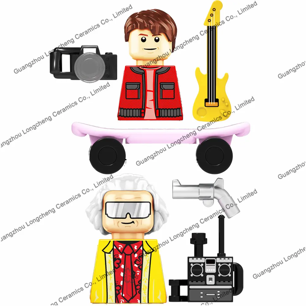 Regreso al futuro Marty McFly Doctor Brown Mini bloques de construcción desconcertados figuras de acción juguetes educativos para niños KF1931 KF1932